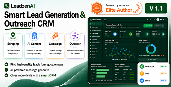 LeadzenAI - Smart Lead Generation & Outreach CRM