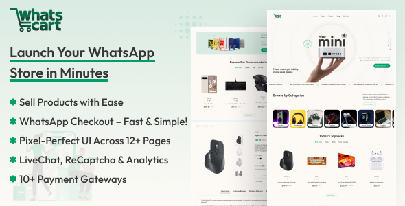 WhatsCart - Lunch Your WhatsApp Store In Minutes